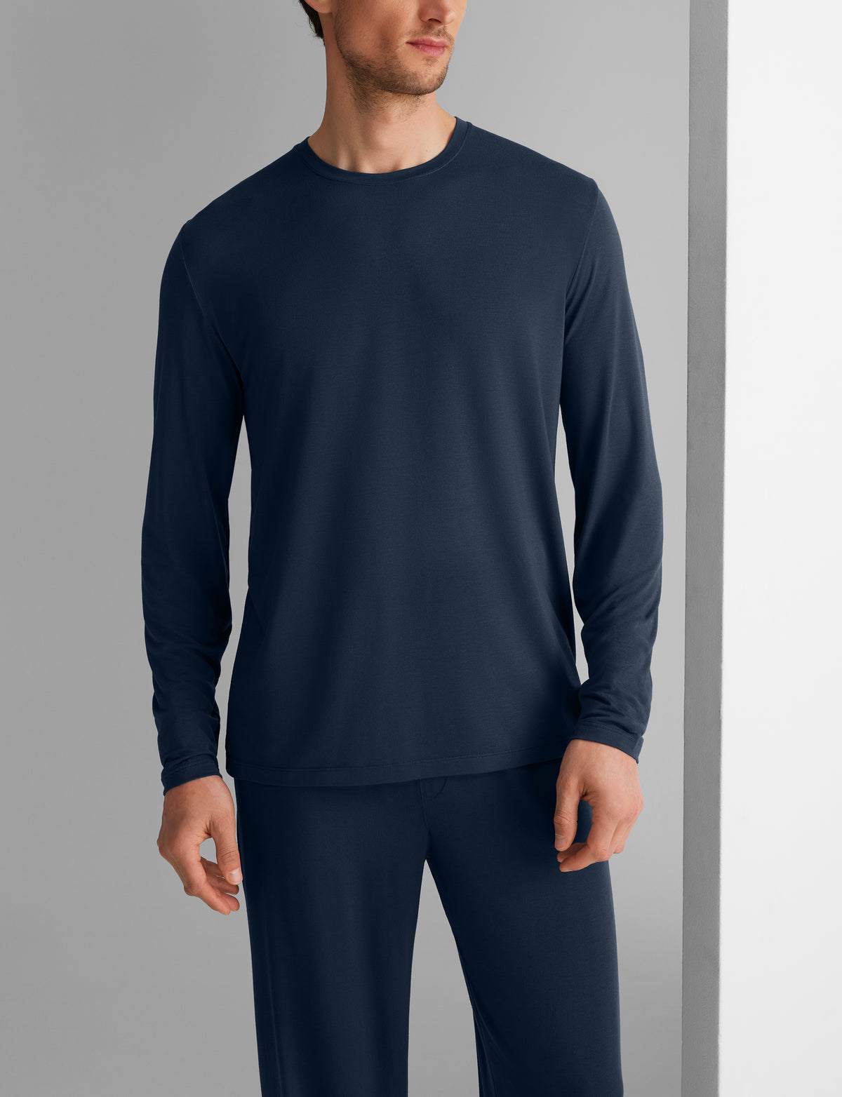 Men's Second Skin Long Sleeve Sleep T-Shirt