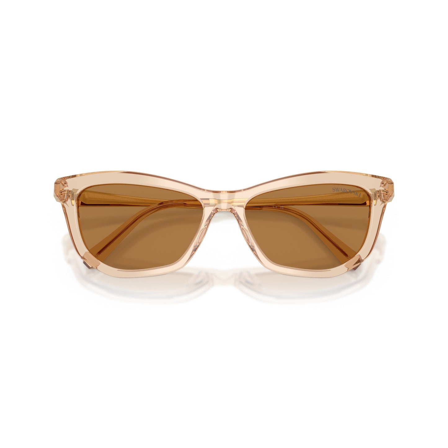 0Sk6057 Translucent Acetate Sunglasses with Angular Frame