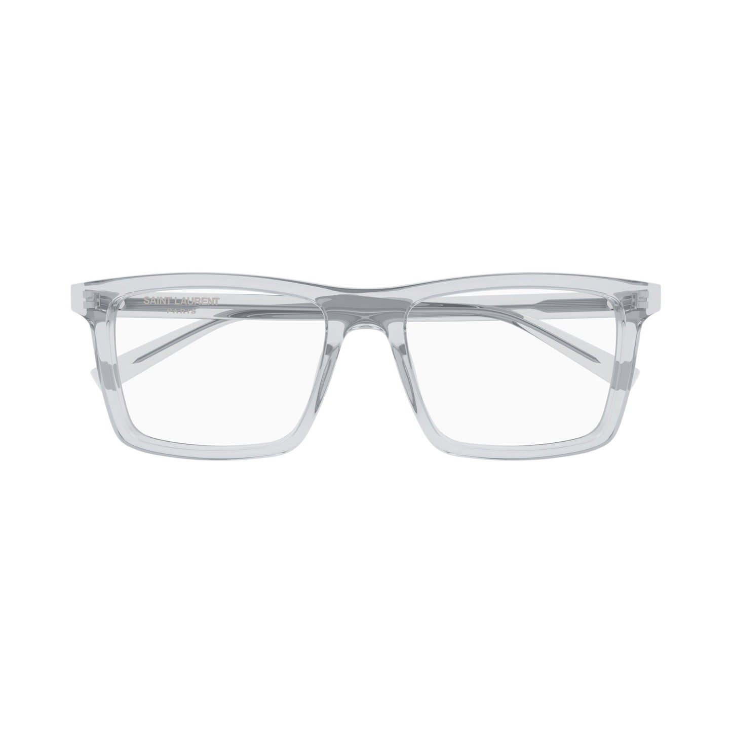 Rectangular Silver Eyeglasses In Recycled Acetate