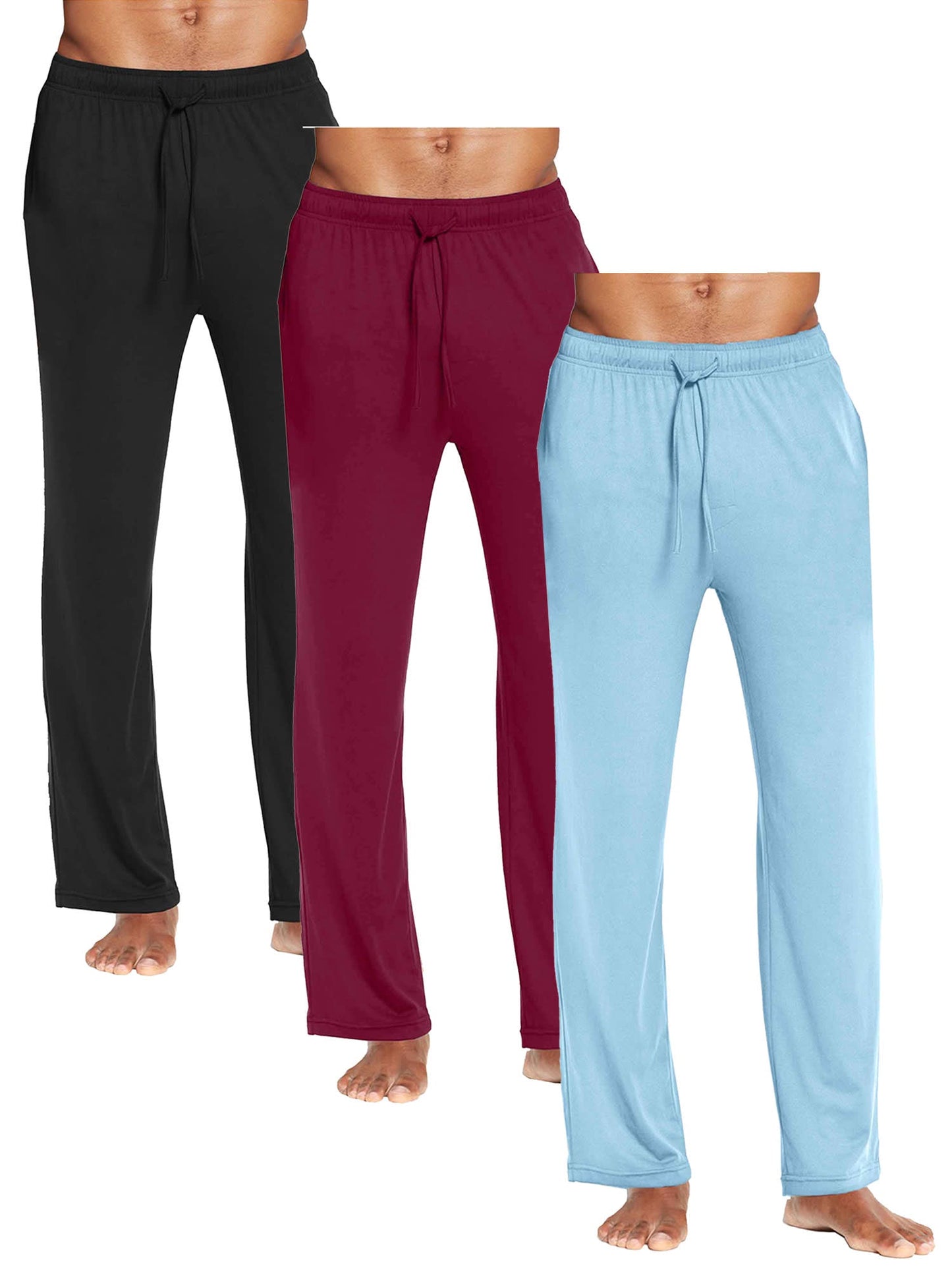 Blue Ice Men's  Modern  Fit Classic Lounge Pants-3 Pack