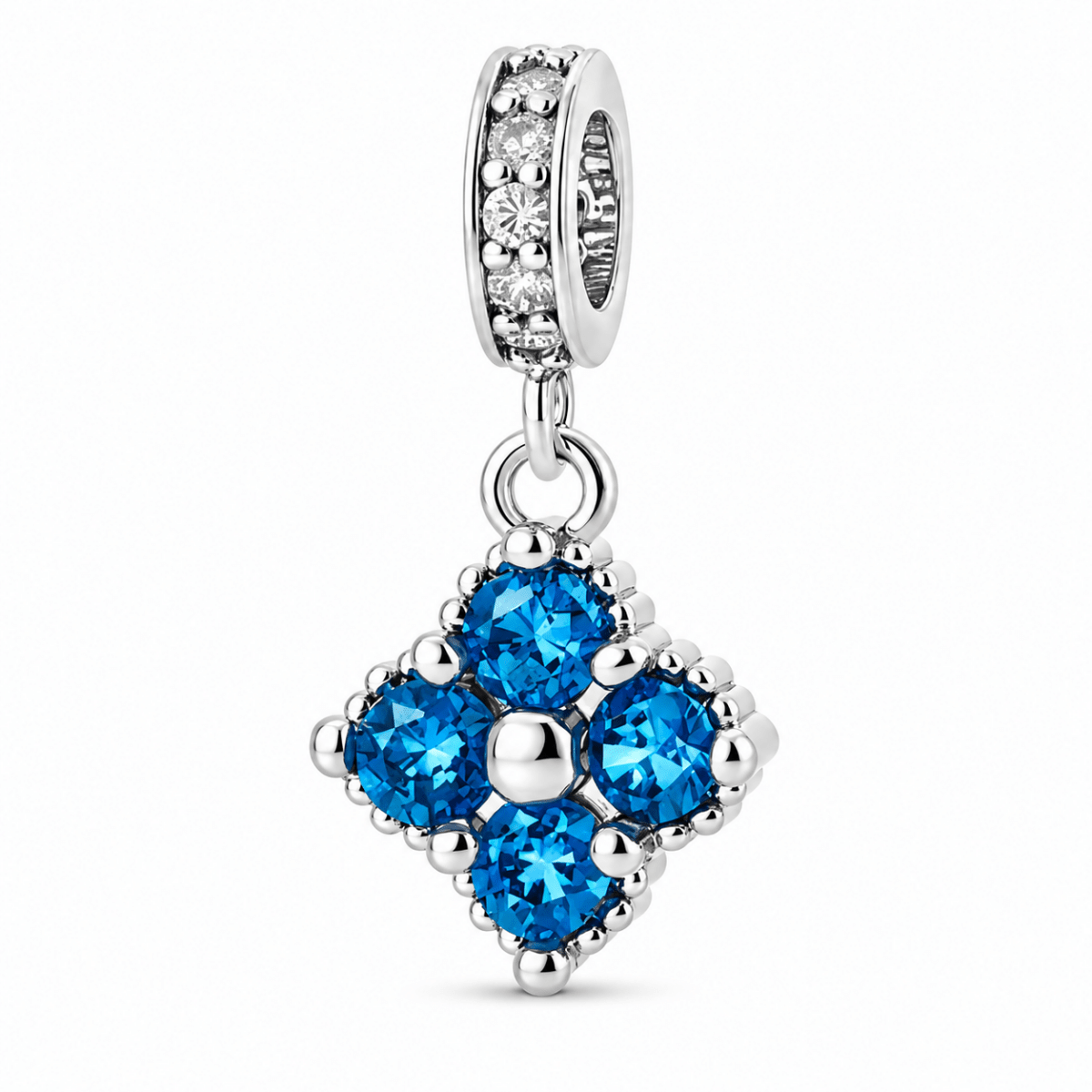 Birthstone Blossom Flower Dangle Charm