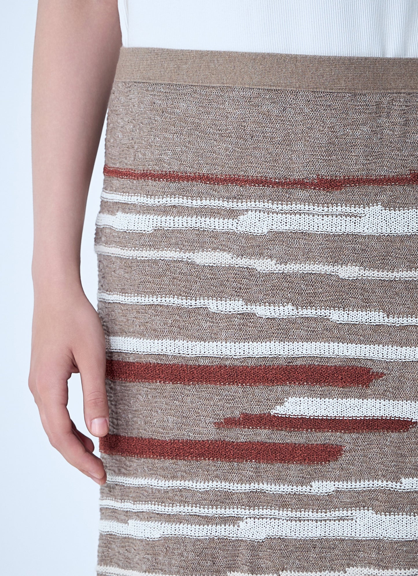 Bottega Veneta Women Linen-And-Cotton Skirt