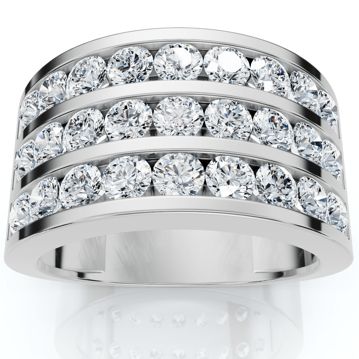 Men's 2.70Ct Diamond Anniversary Wedding Ring Gold Lab Grown