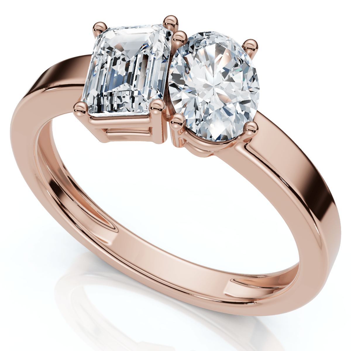 Toi Et Moi 1ct Diamond Ring 14k Gold Lab Grown
