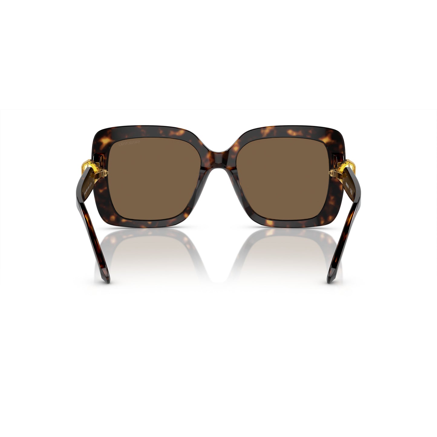 0Sk6001 Oversized Tortoiseshell Acetate Square Sunglasses with Gold Accents