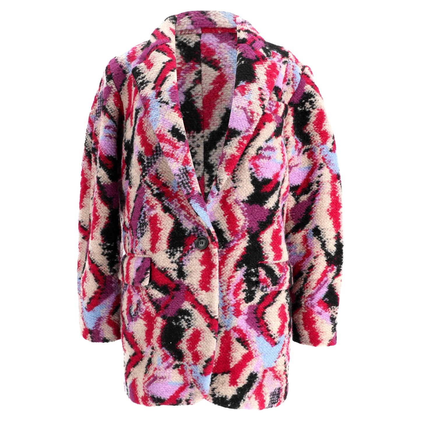 Isabel Marant Étoile Nilinda Fuzzy Jacket in Pink Wool