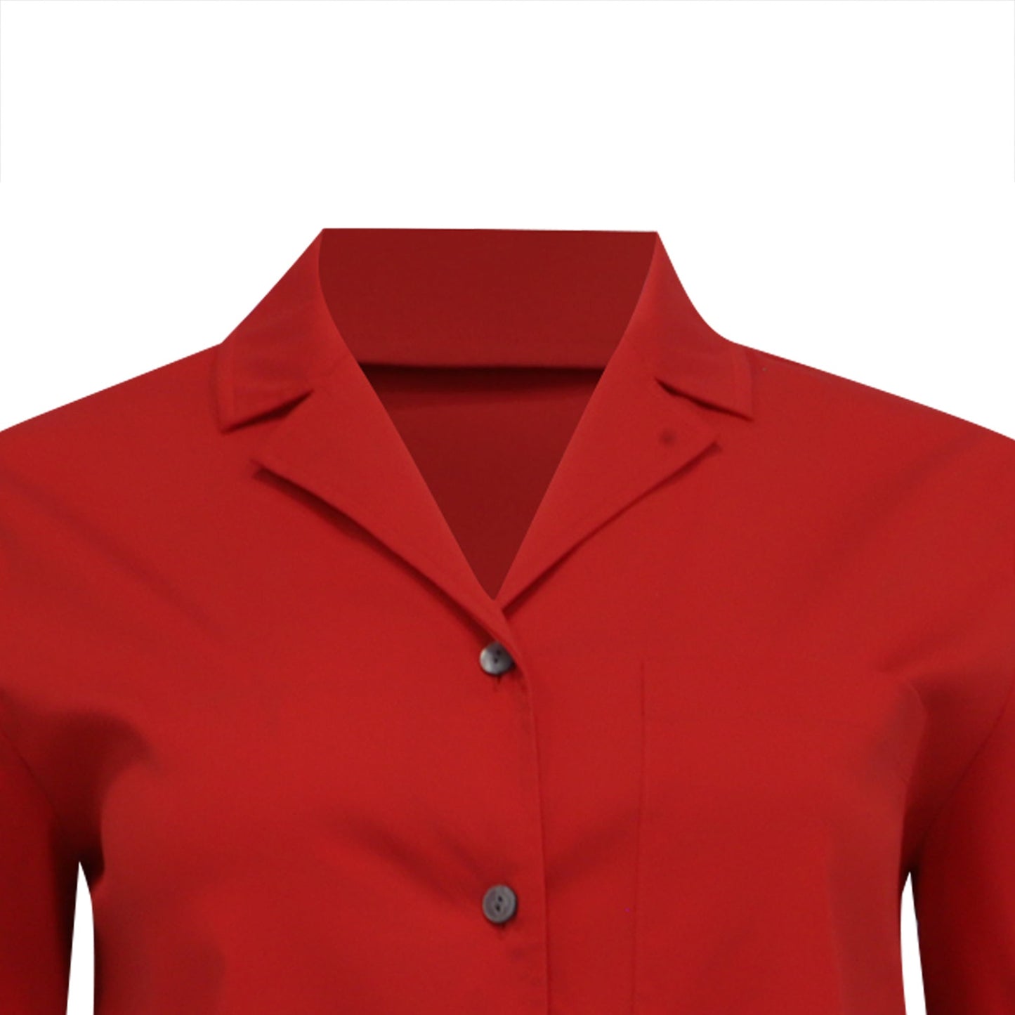 Theory Button-Down Camp Shirt in Red Cotton