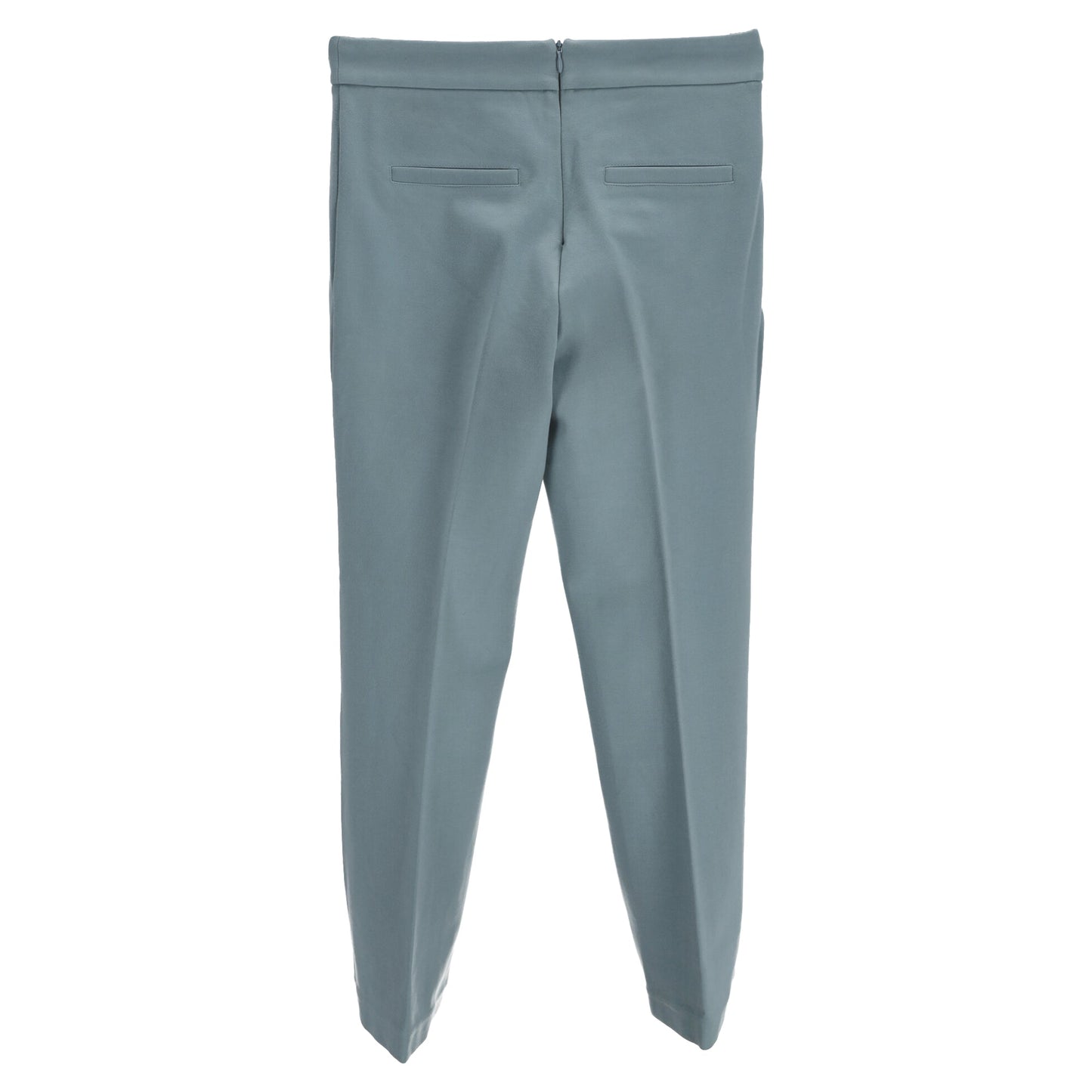 Staud Straight-Leg Trousers in Blue Rayon