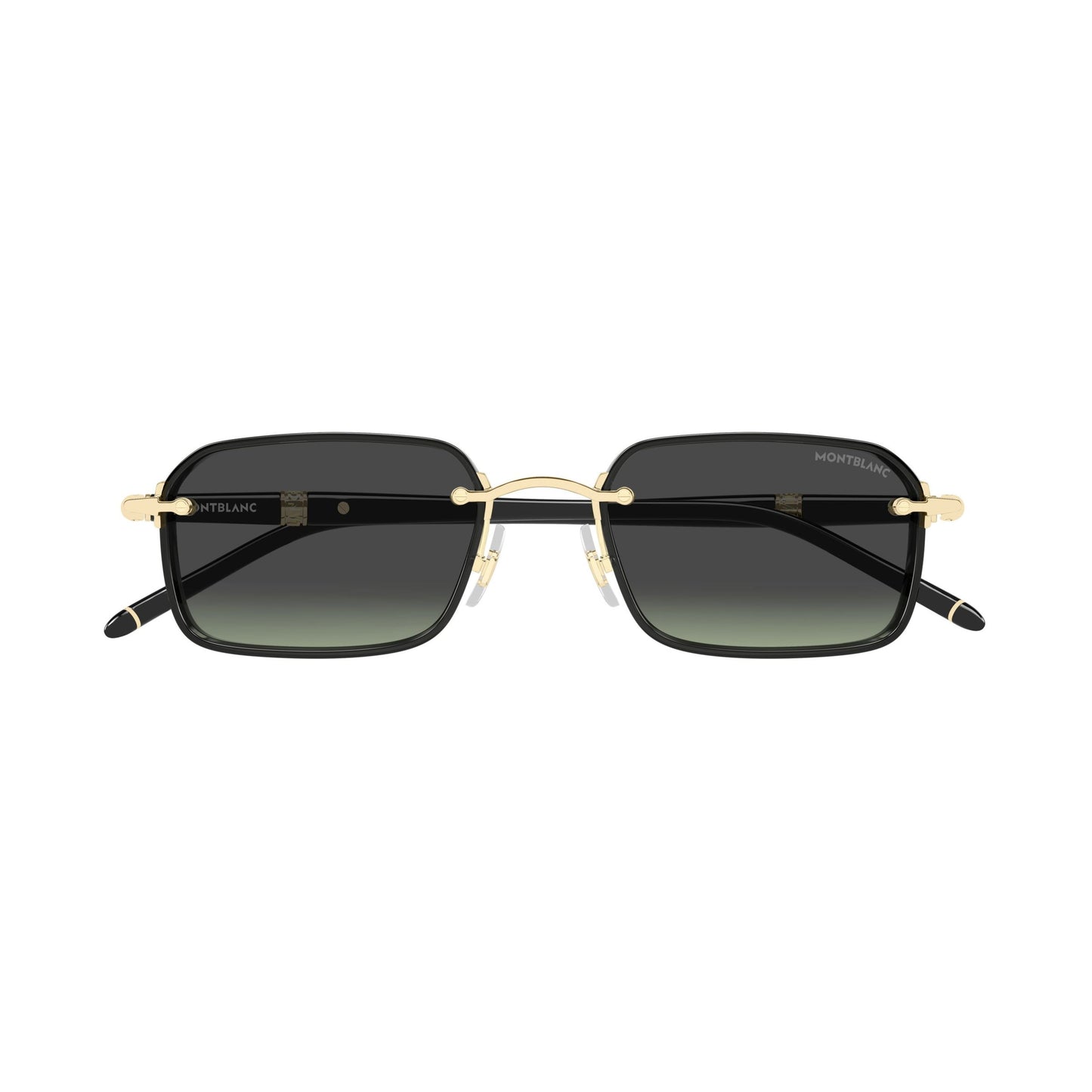 Rectangular Frame Sunglasses With Gold-Toned Accents