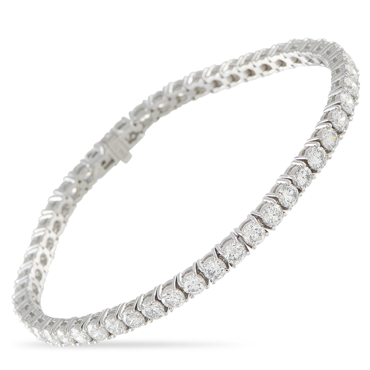 LB Exclusive 18K White Gold 8.26ct Diamond Tennis Bracelet MF07-041526