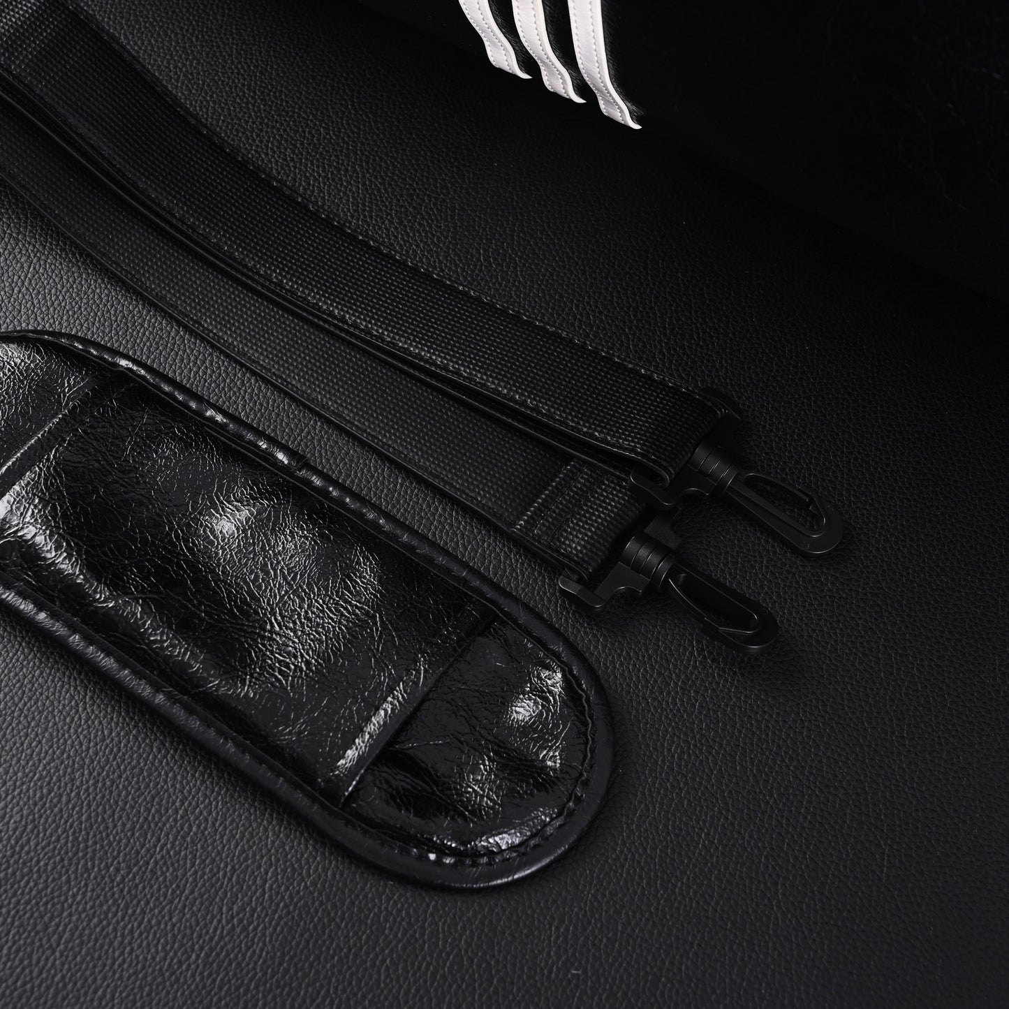 Balenciaga x adidas Large Duffel Travel Bag ¨C Black & Green with Trefoil Logo and Triple Stripes