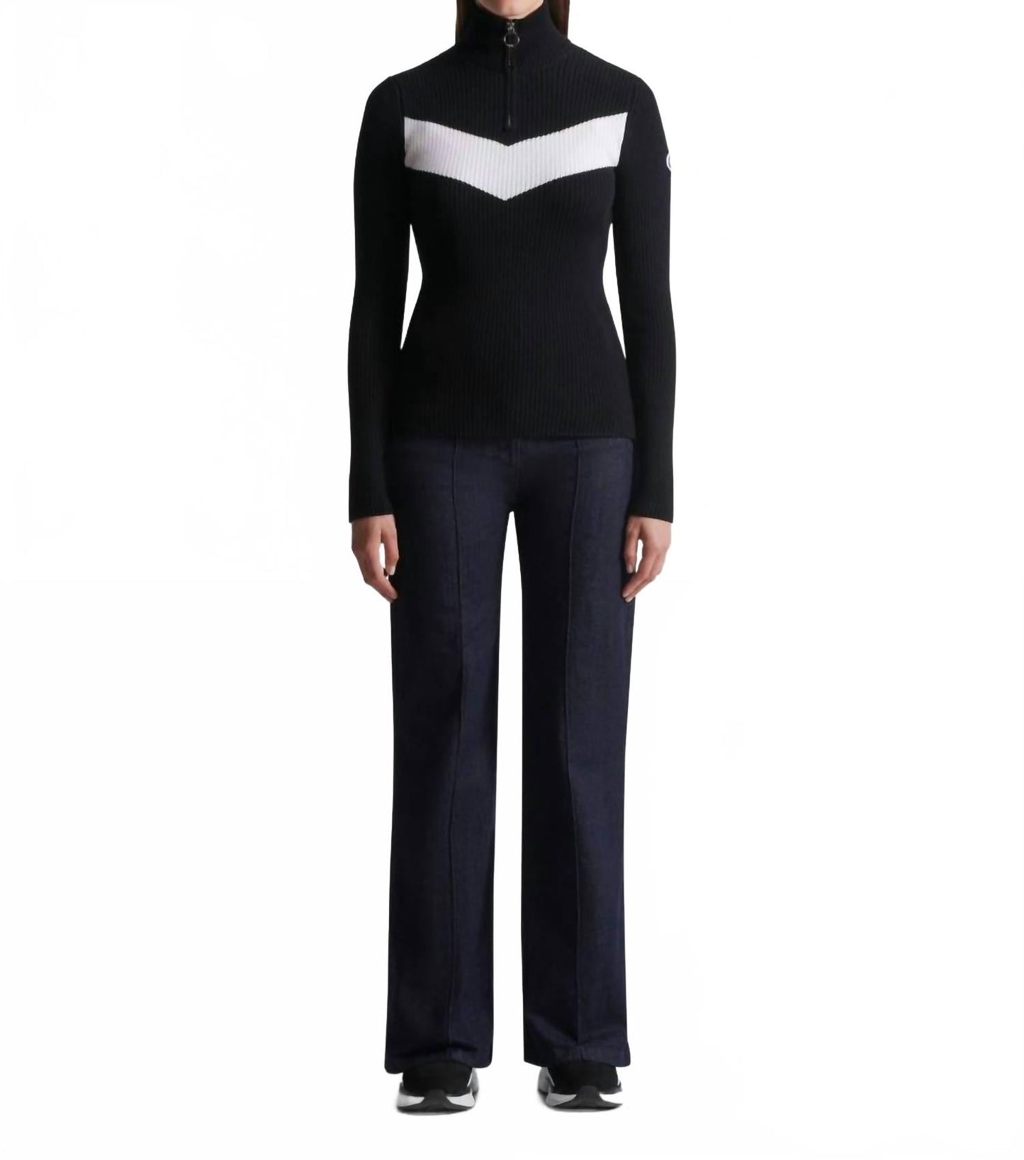 Andromede Half Zip Sweater In Noir