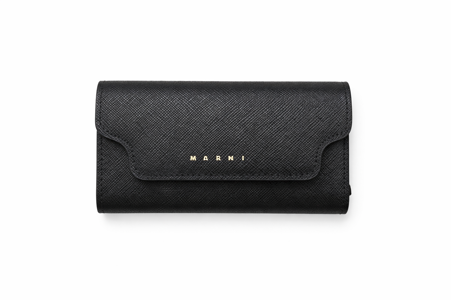 Marni Trunk 6-Hook Leather  Key Case Chain - Black