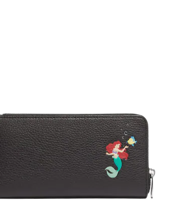 Coach Disney X Coach Long Zip Around Wallet With Signature Canvas Interior And A Lovely Mess Motif