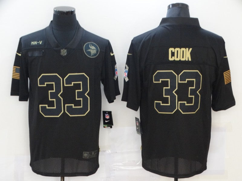 Men's Minnesota Vikings Dalvin Cook #33 Black Player Game jersey