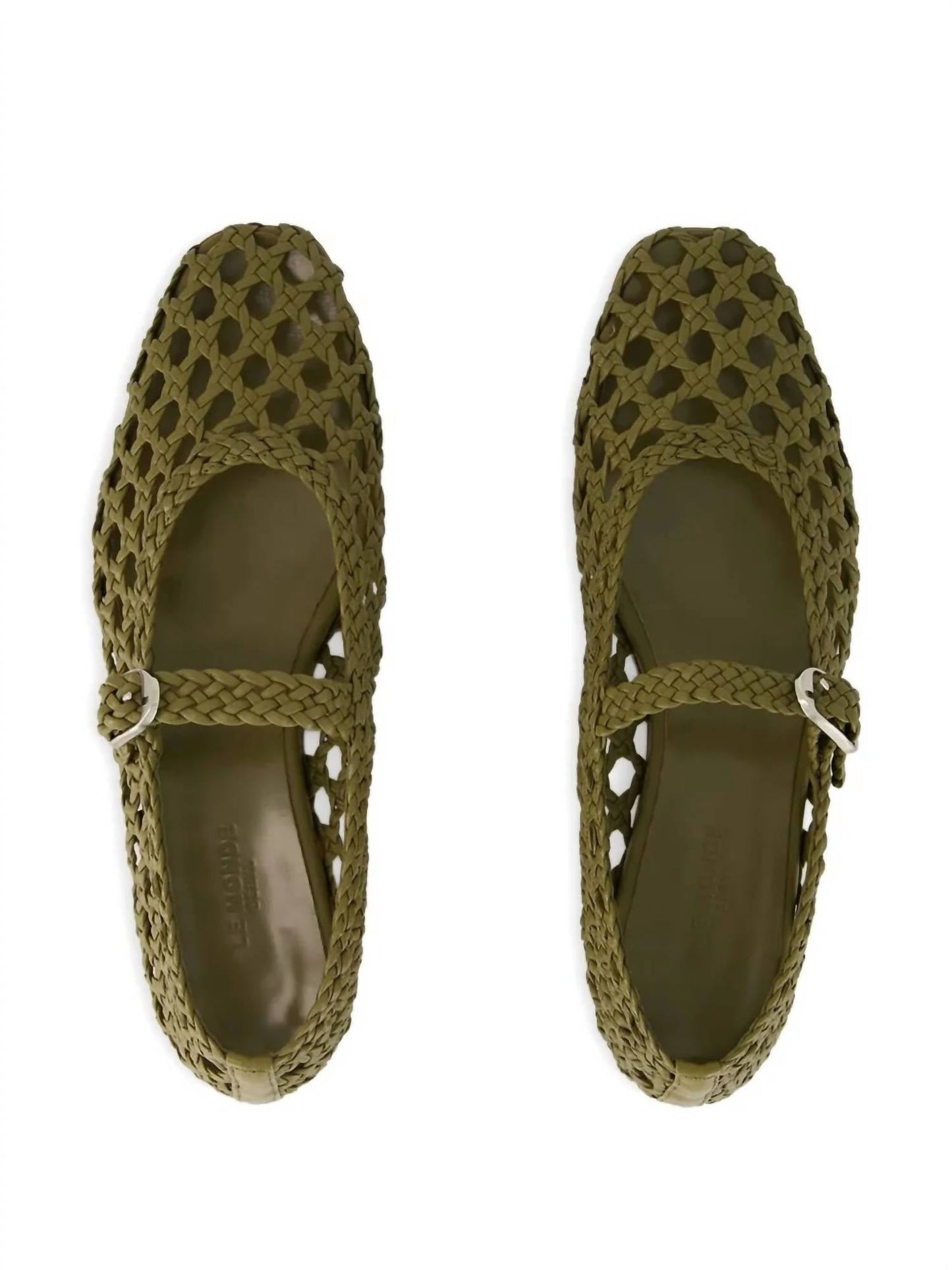 Women's Woven Mary Jane Shoes In Khaki