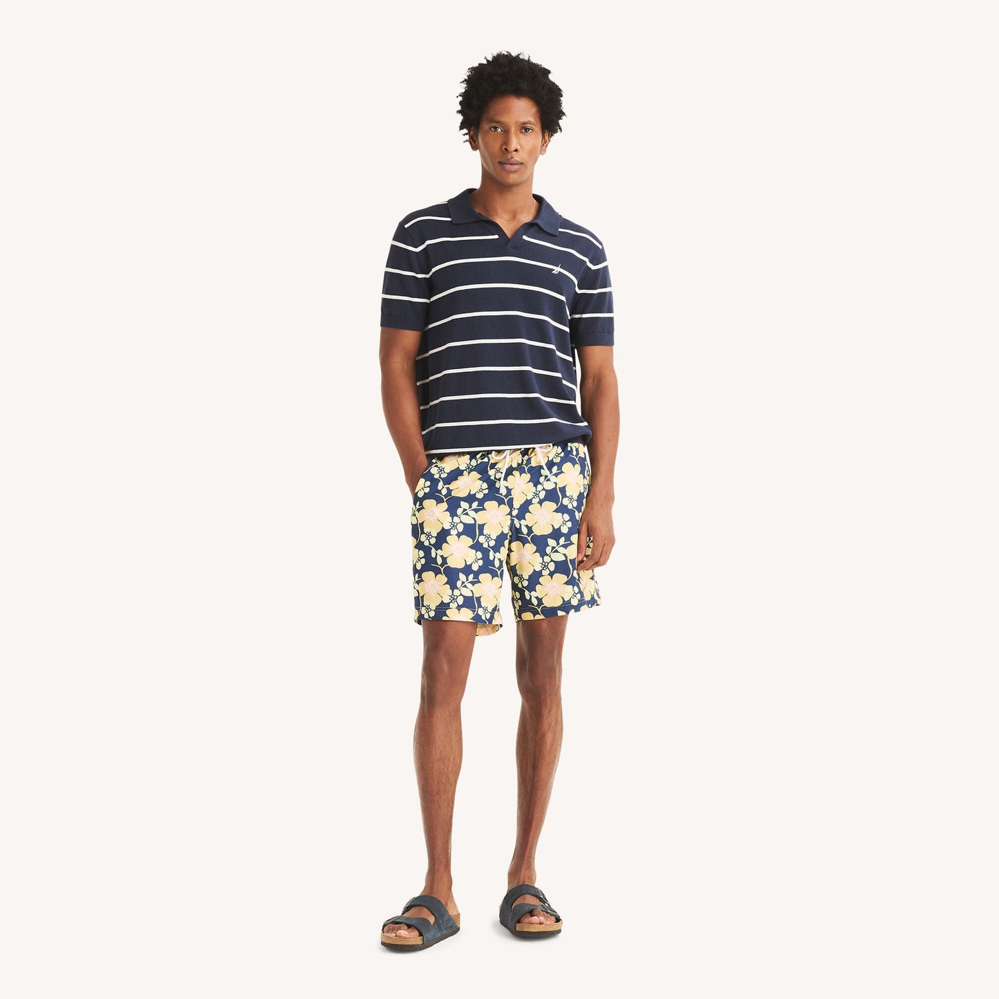 Nautica Mens 7" Printed Quick-Dry Swim