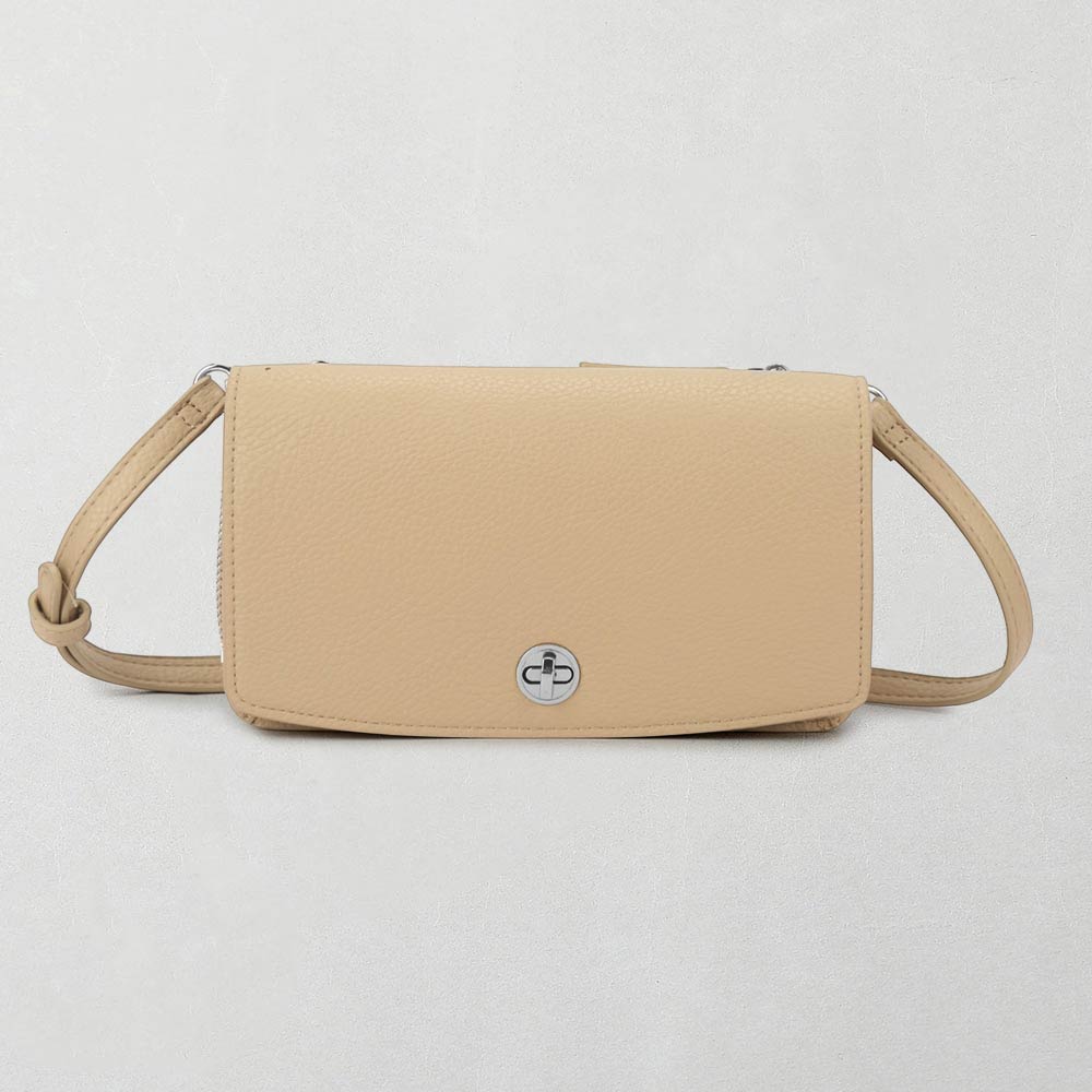 Faux Leather Crossbody Wallet Bag