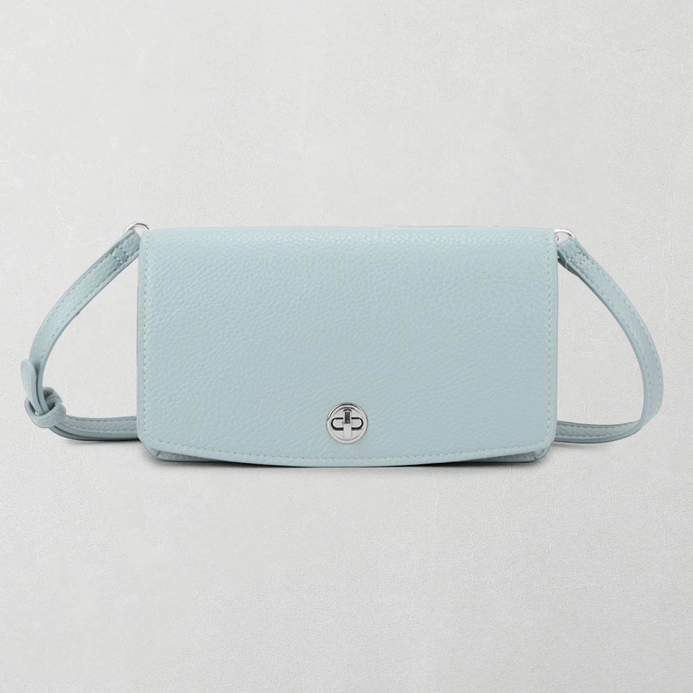 Faux Leather Crossbody Wallet Bag