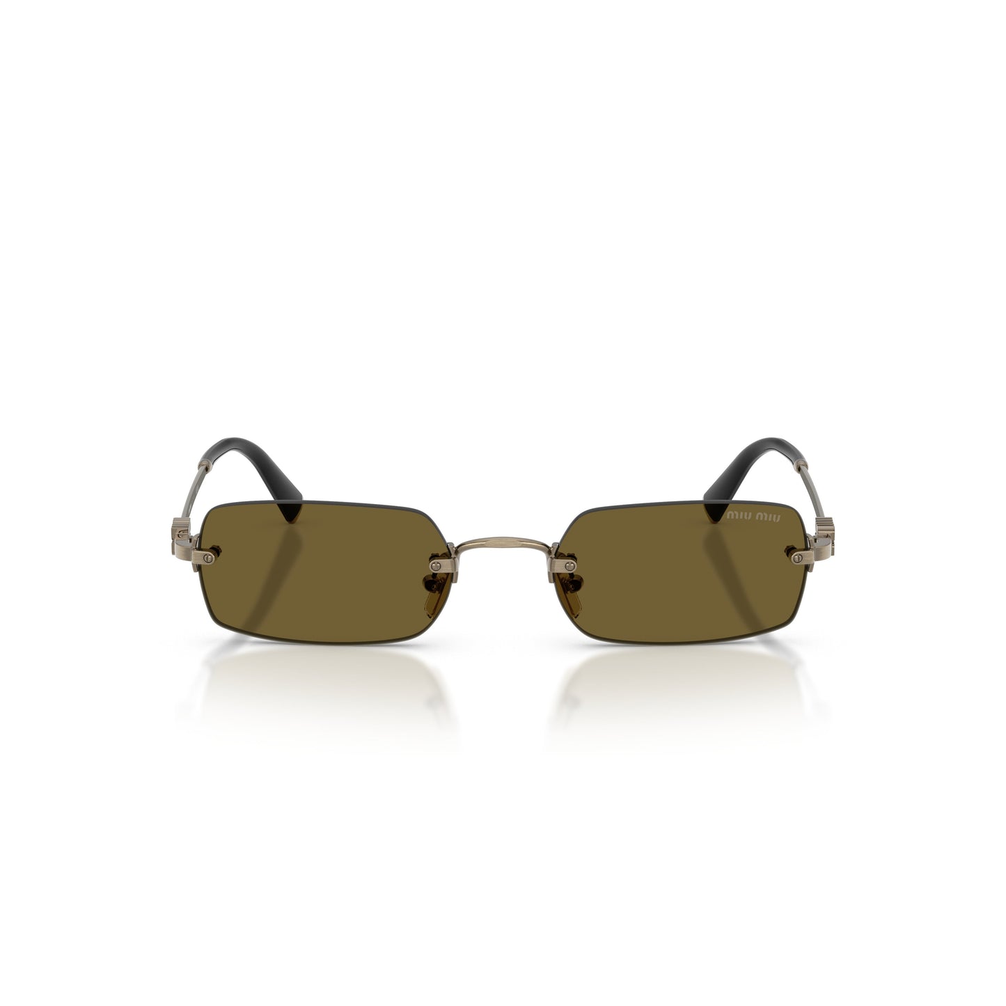 0Mu B50S Rectangular Metal Frame Sunglasses