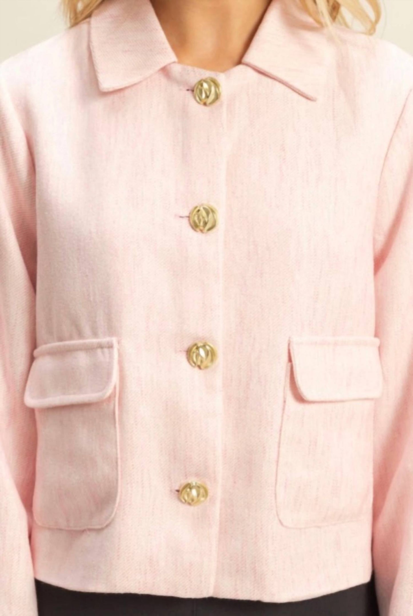 Oak & Thread Blazer In Blush