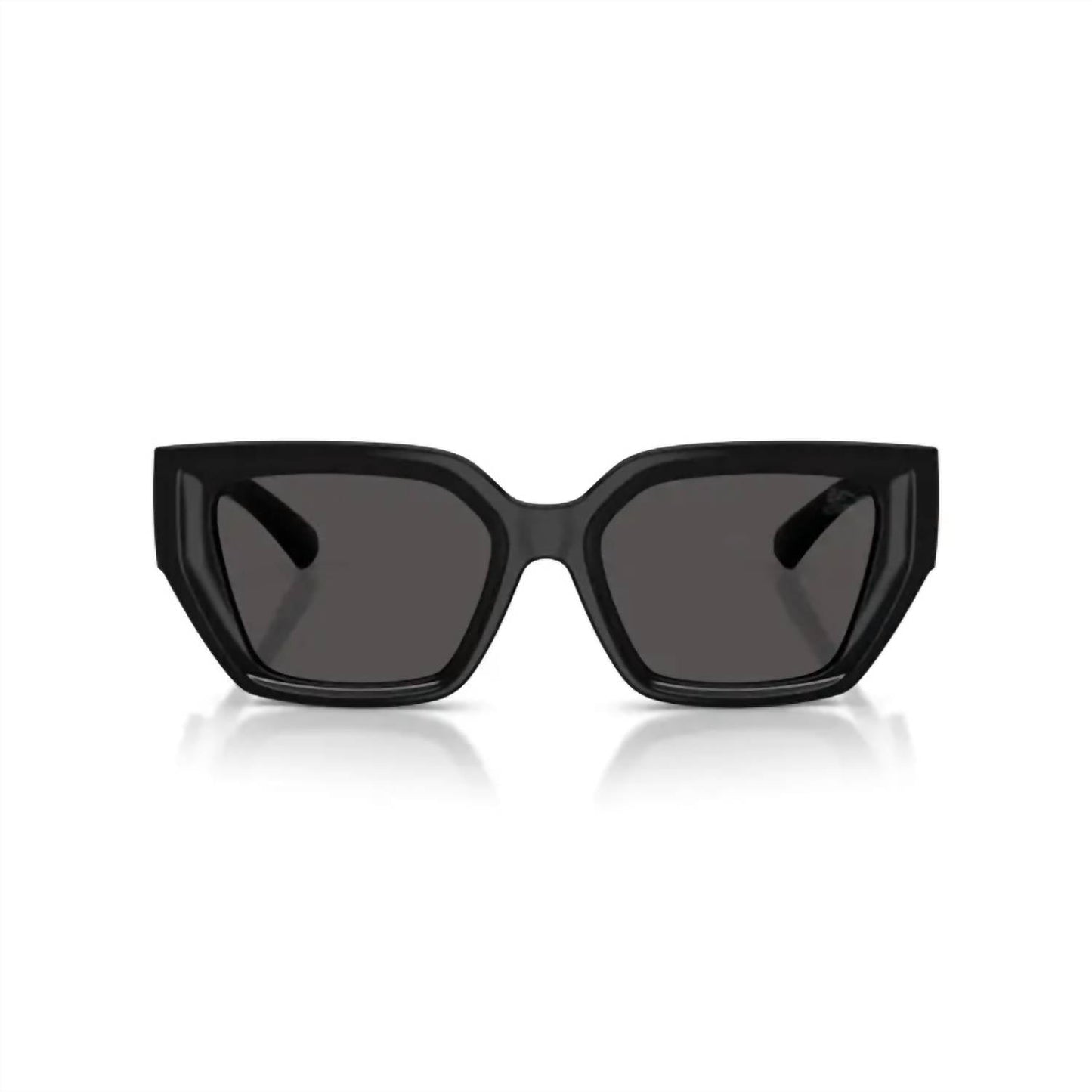 Women's Square Sunglasses In Black With Dark Grey