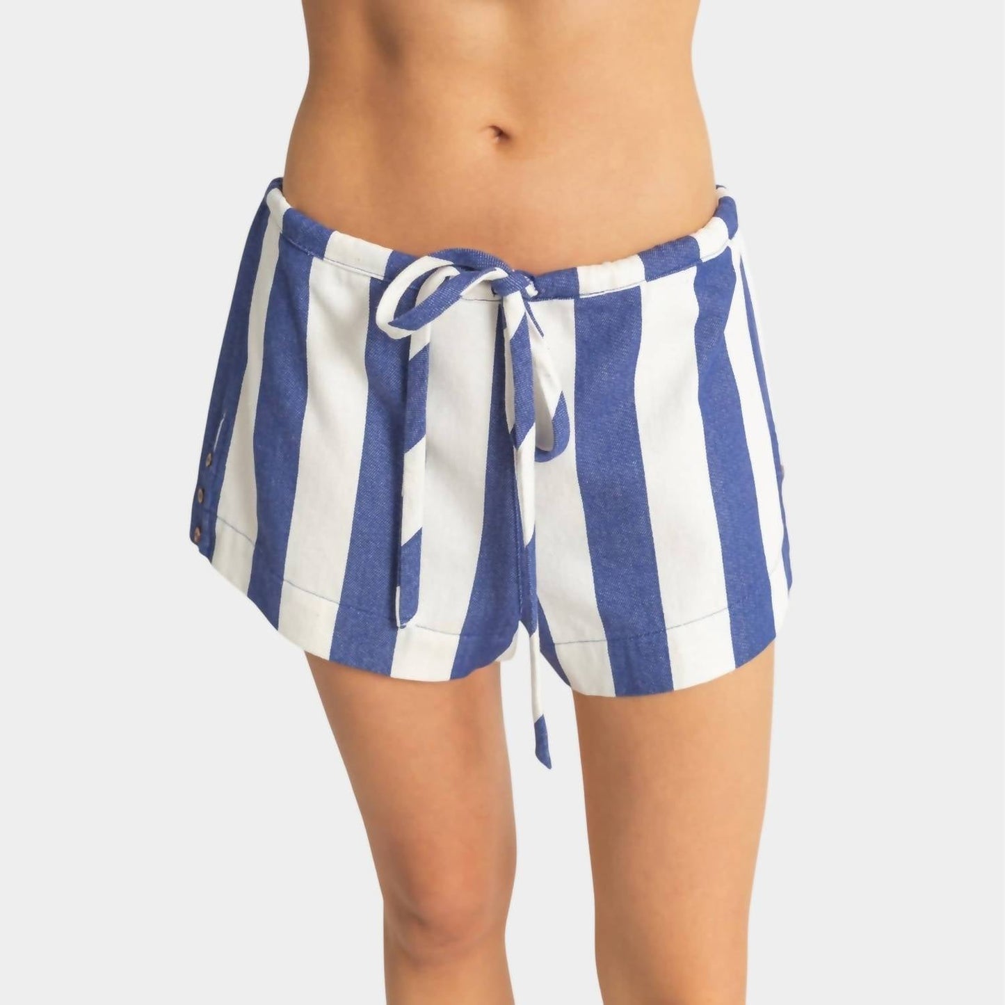 Boardwalk Stripe Shorts In Blue Cream