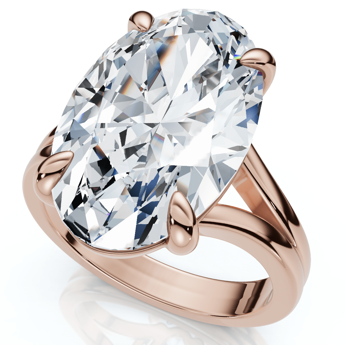 Certified 5Ct Abner Oval Solitaire Diamond Engagement Ring 14k Gold Lab Grown