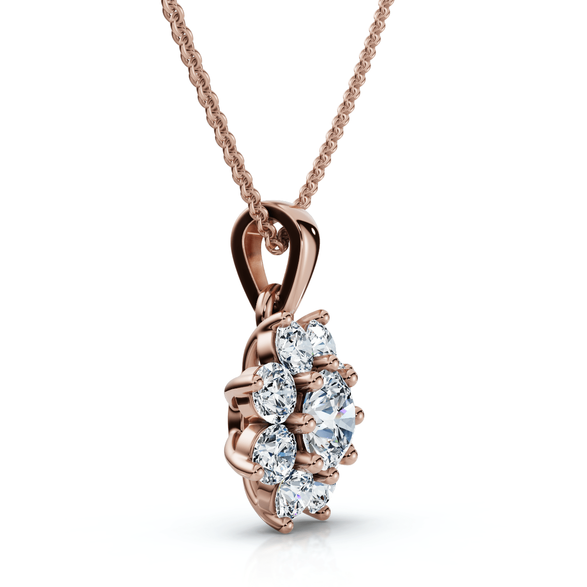 1/2Ct Lexi Diamond Pendant 14k Gold 18" Necklace Lab Grown EF/VS