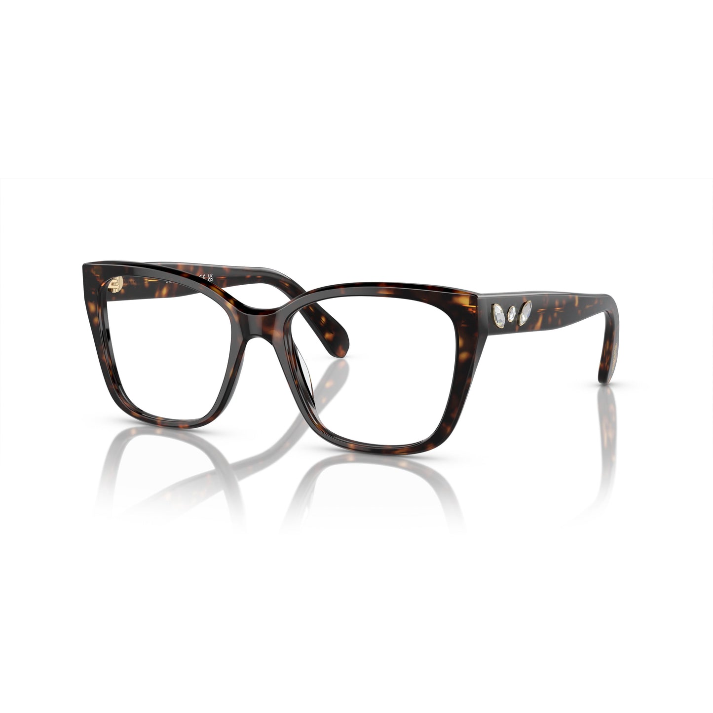 0Sk2008 Oversized Square Frame Eyeglasses with Tortoiseshell Pattern