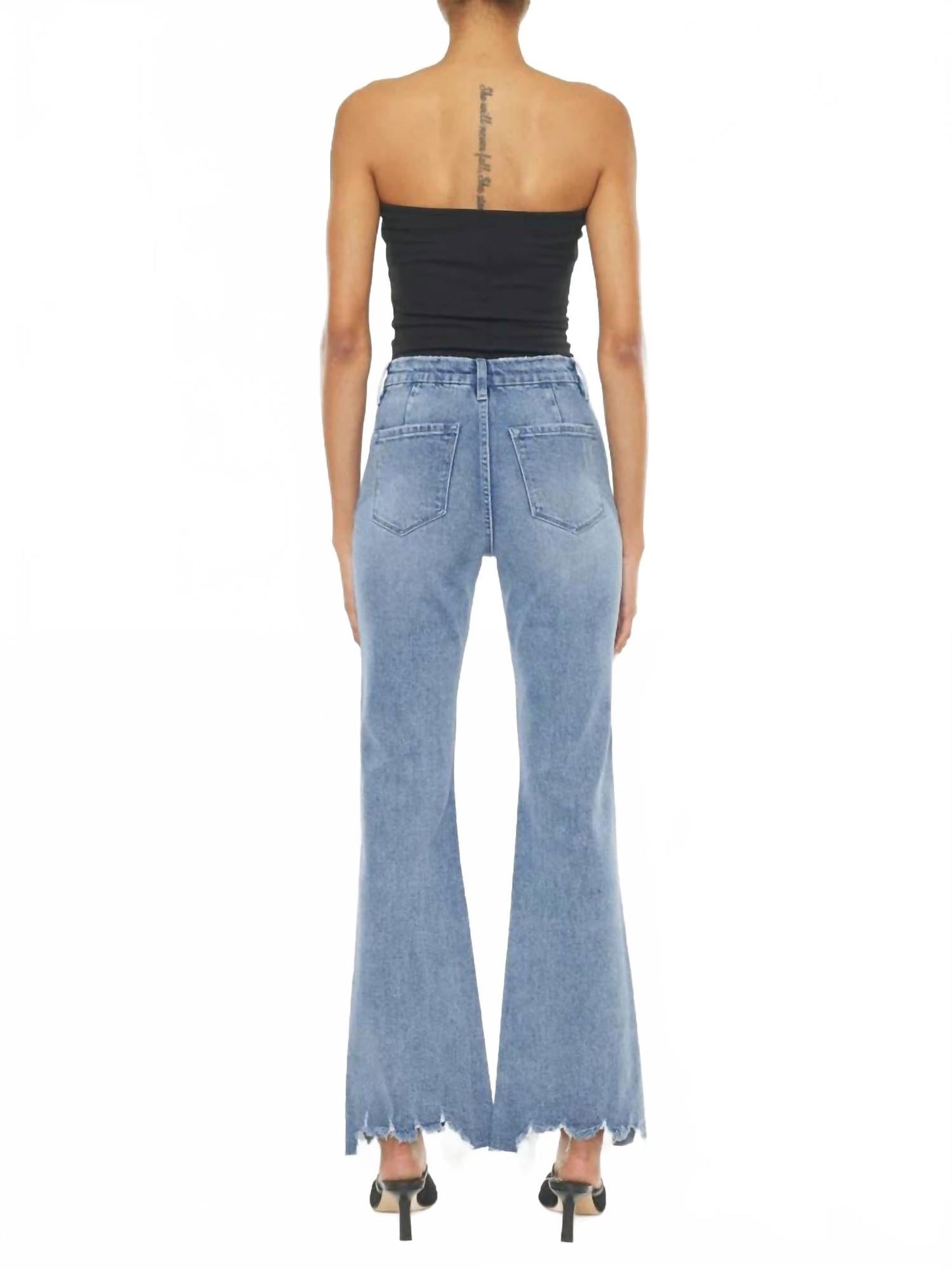 Hawthorne High Rise Flared Jeans In Denim