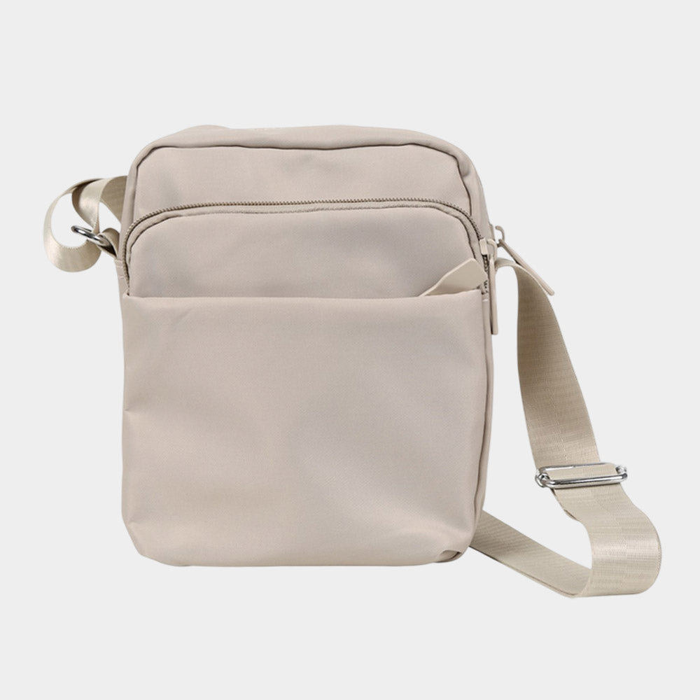 Compact Solid Multi Pocket Crossbody Bag