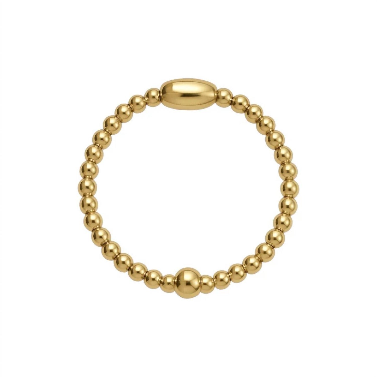 Women's Kelli Beaded Stretchy Ring In Gold