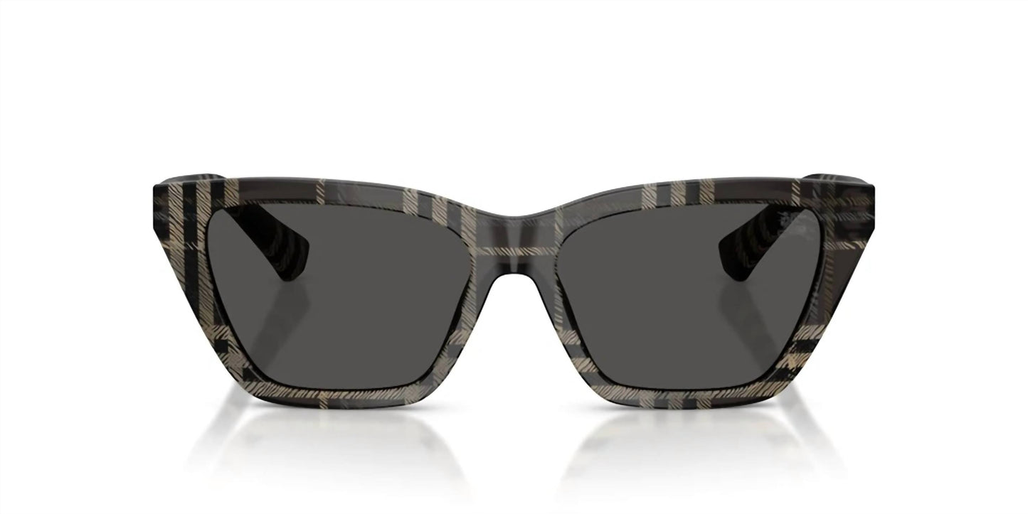 Women's Square Sunglasses In Grey Check