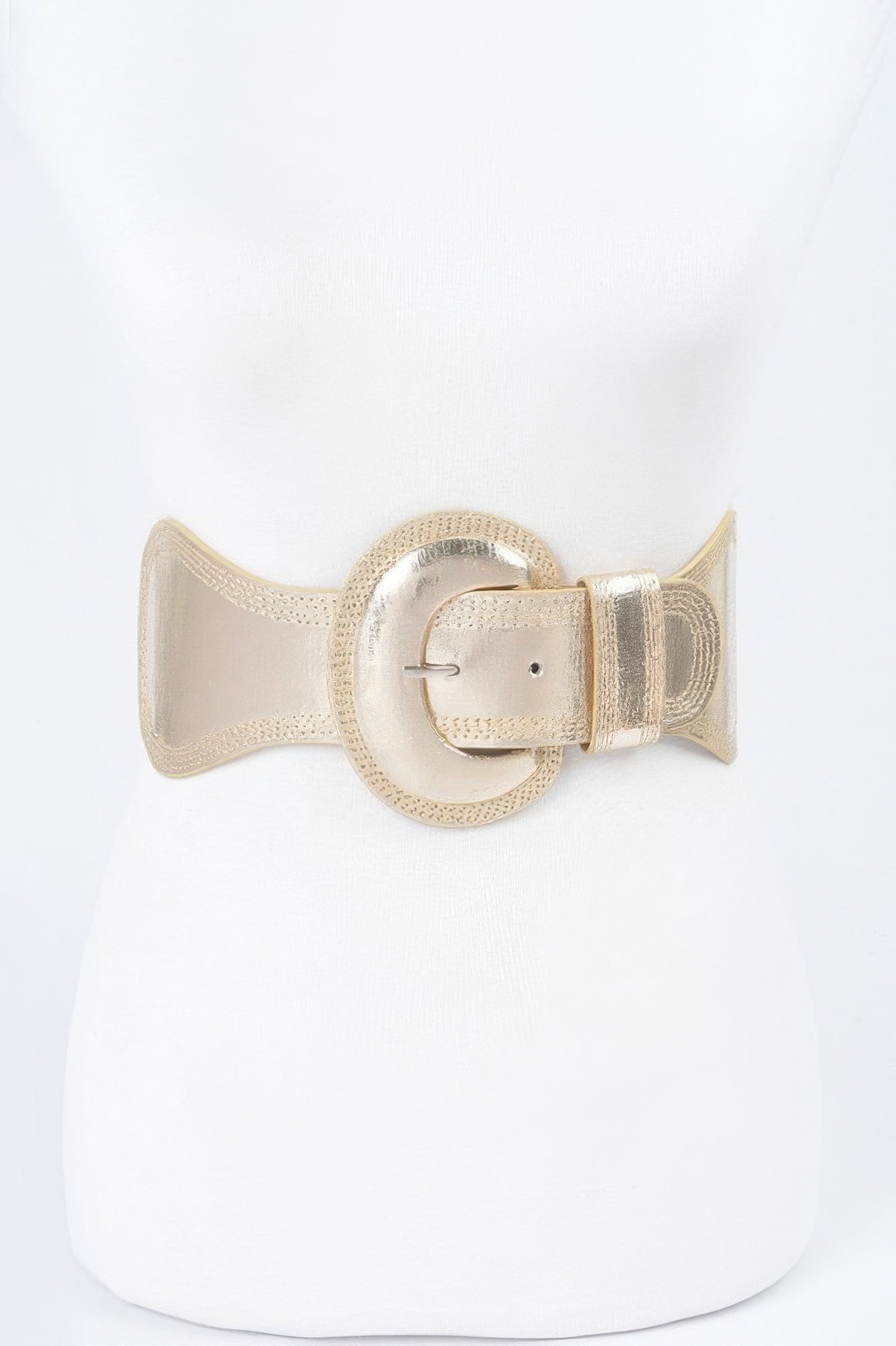 Metallic Faux Leather Metallic Elastic Belt