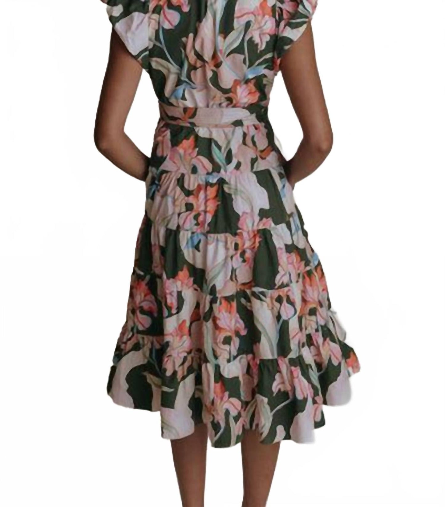 Daphne Midi Dress In Saint Kitt's Floral Print