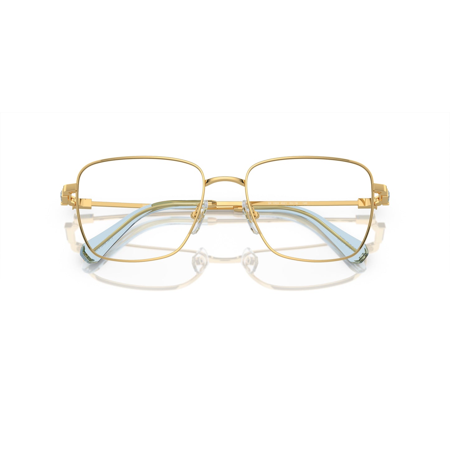 0Sk1003 Delicate Gold Metal Frame Sunglasses with Gradient Temples