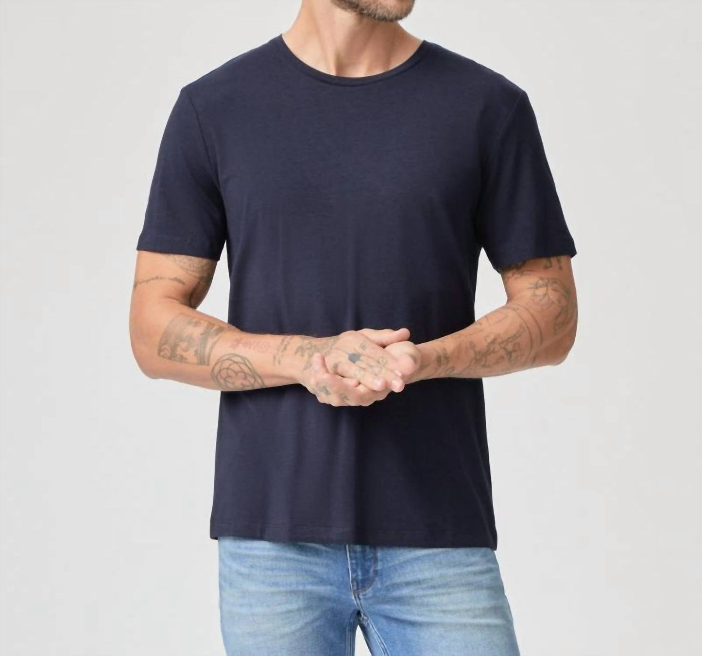 Cash Crew Neck Tee In Navy
