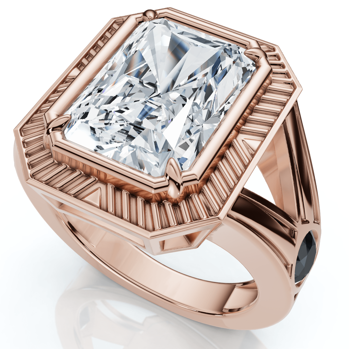 Certified 5 1/2Ct Elongated Radiant Cut Engagement Ring 14k Gold Lab Grown