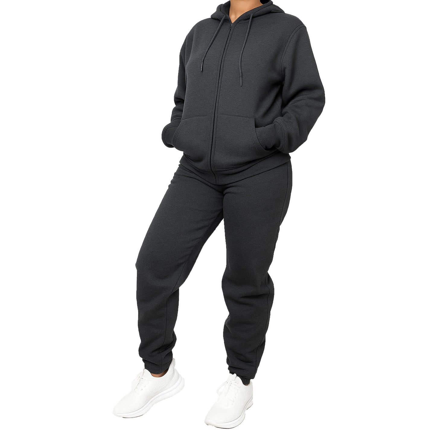 Blu Rock Women's Loose Fit  Full-Zip Hoodie and Jogger Sweatpants Matching, 2-Piece Set