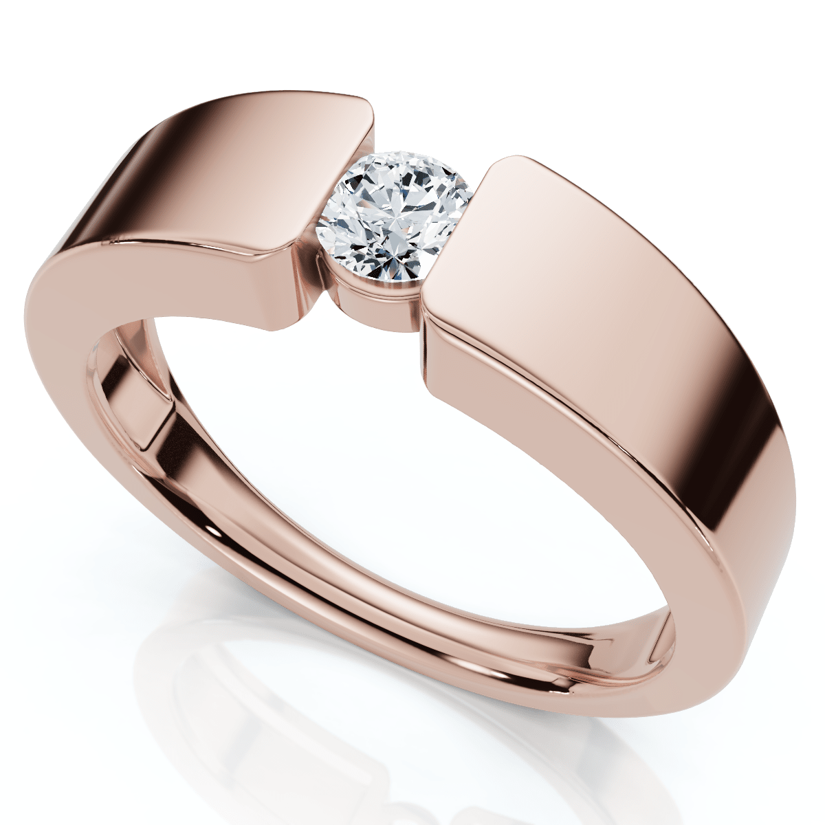 Men's 1/4Ct Diamond Solitaire Wedding/Anniversary Ring 14k Gold or Pt Lab Grown