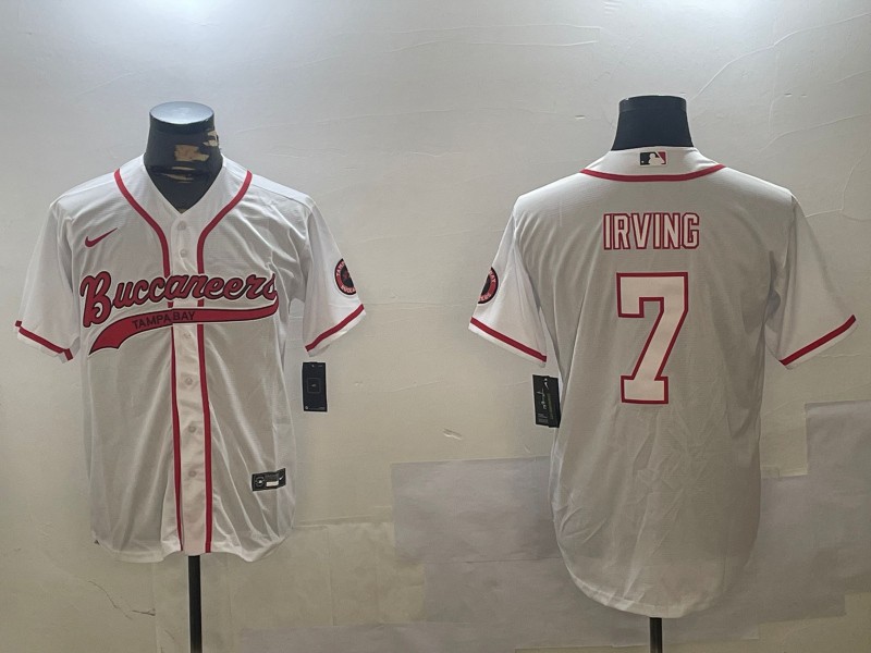 Men's Tampa Bay Buccaneers Bucky Irving #7 White Game jersey