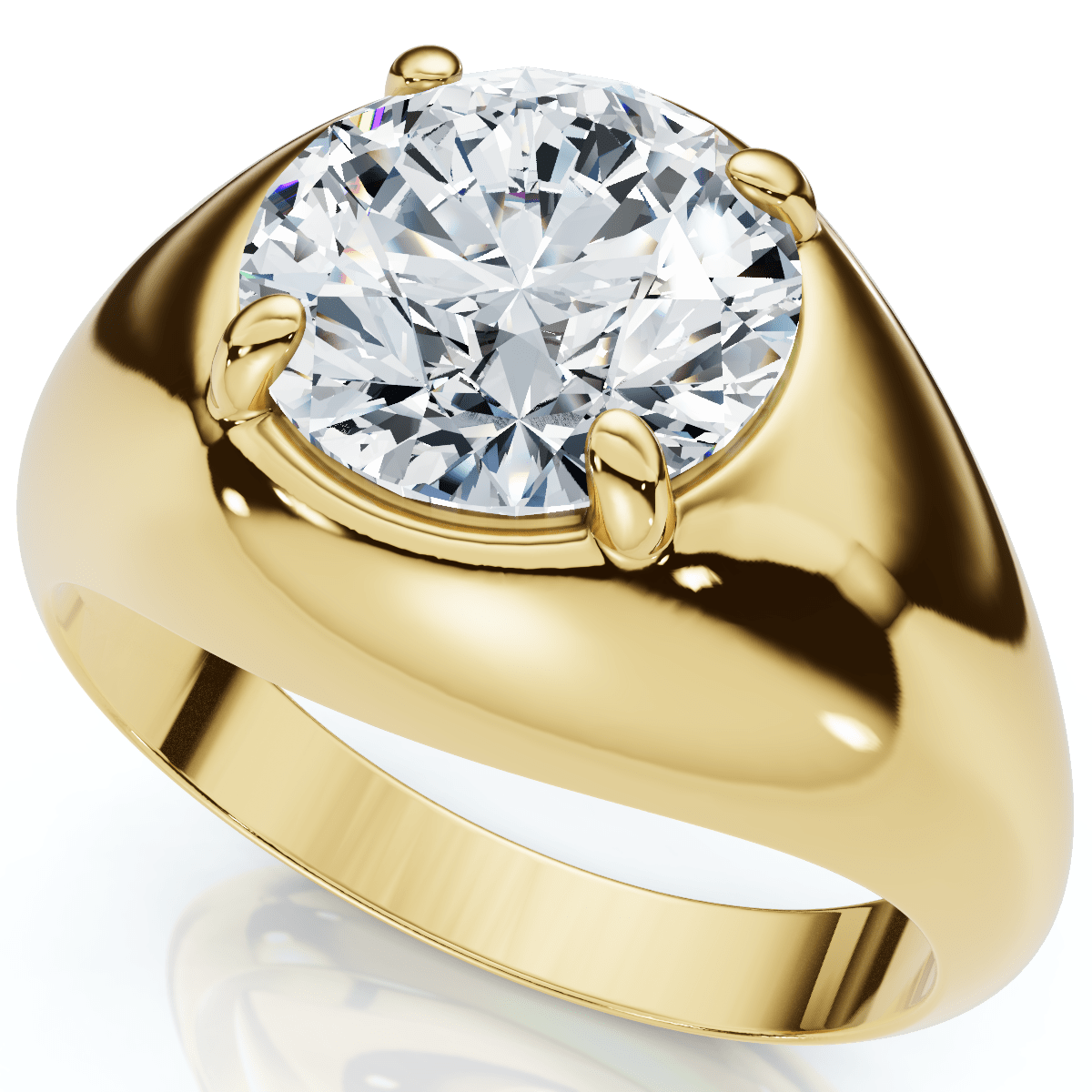 Ceritified Men's 3Ct Diamond Wedding Anniversary Ring Gold Lab Grown
