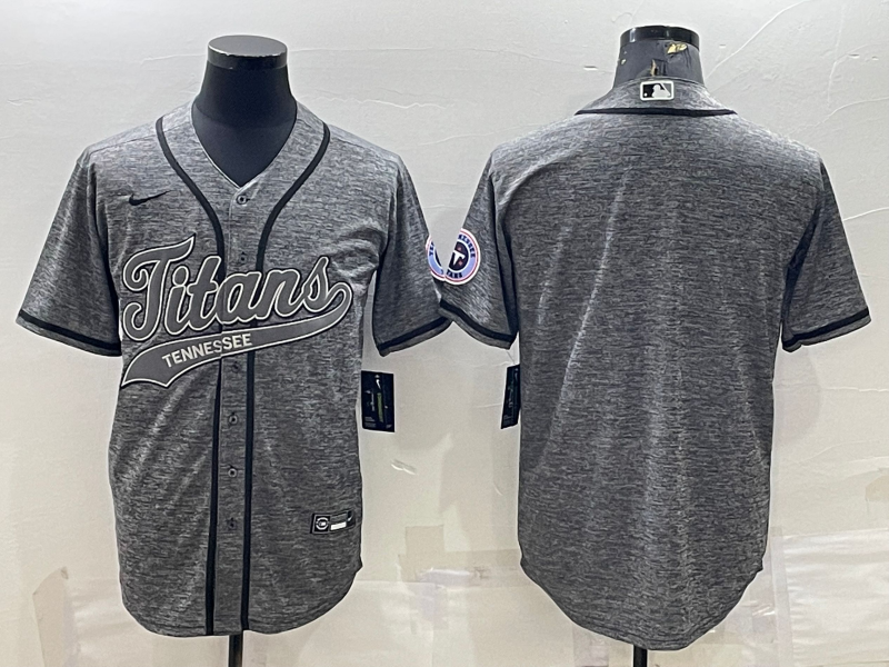Men's Tennessee Titans Gray Blank jersey