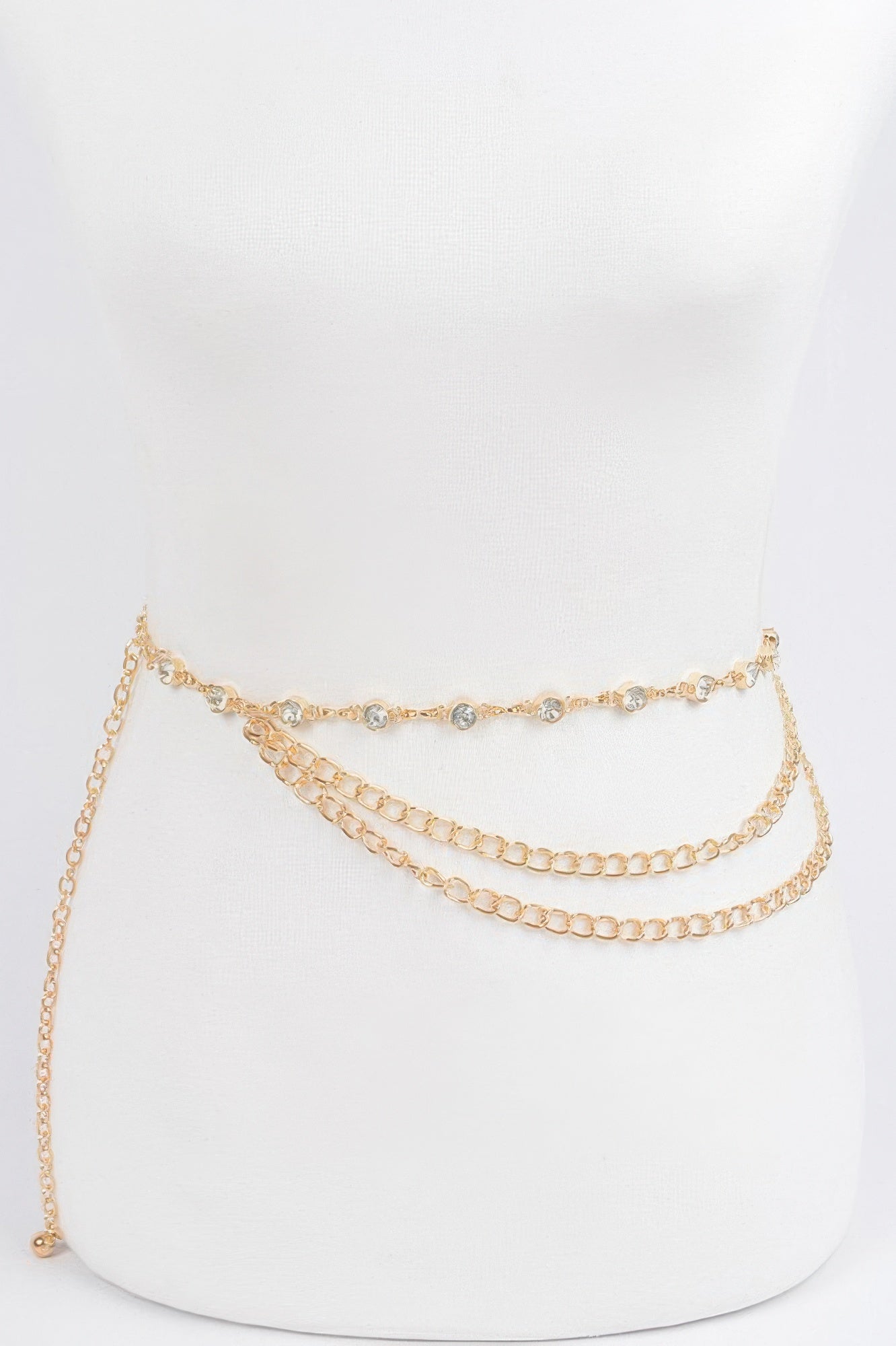 Sparkling Rhinestone Chain Waist Belt