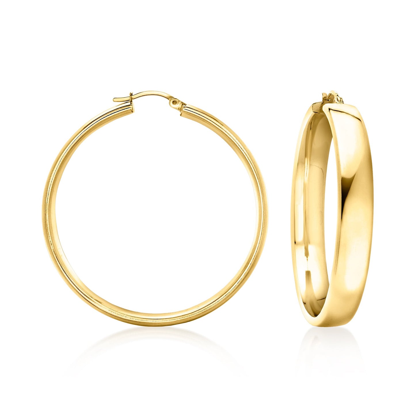 Ross-Simons 14kt Yellow Gold-Plated Hoop Earrings
