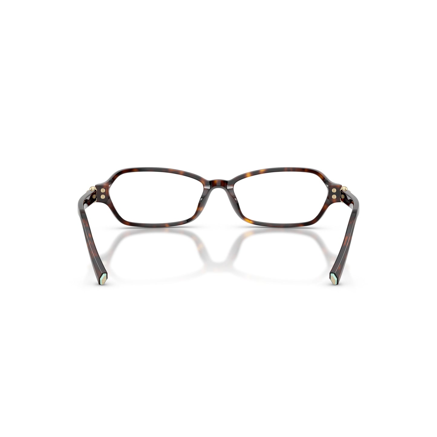 Rectangular Tortoiseshell Acetate Sunglasses With Gold Accents