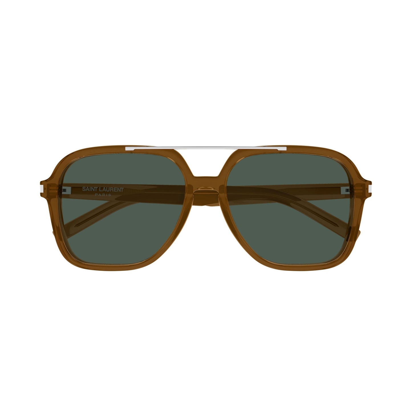 Oversized Square Frame Sunglasses With Silver Accents