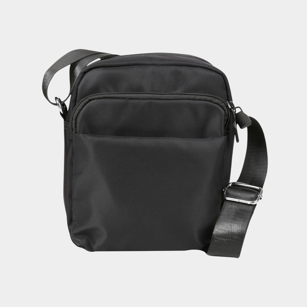 Compact Solid Multi Pocket Crossbody Bag