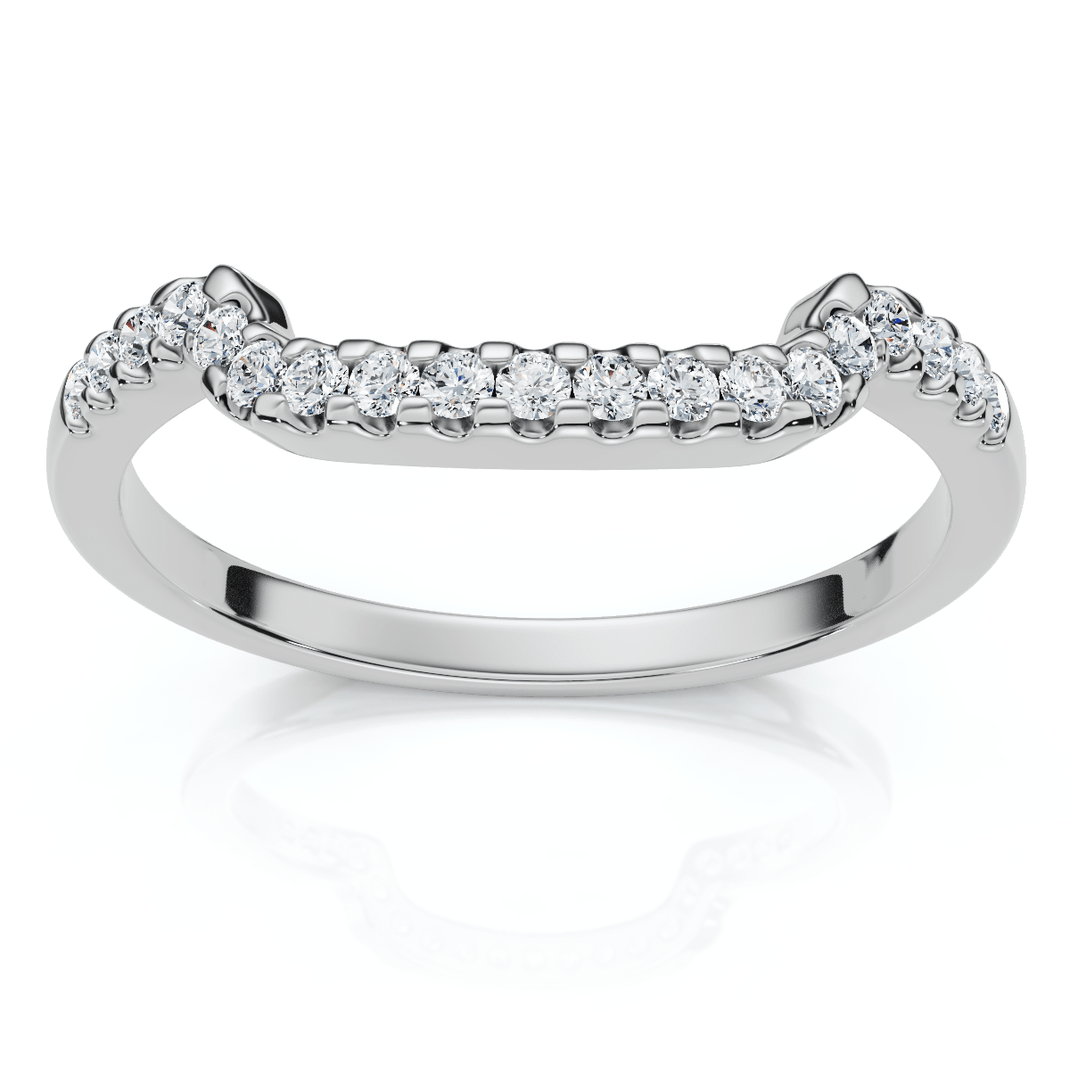 Diamond Insert Wedding Guard Band 14k Gold or Palatinum Lab Grown EF/VS